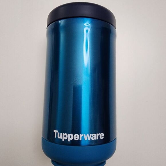 Tupperware Peacock Blue Insulated Soup Mug Travel Jar NEW - Picture 2 of 7